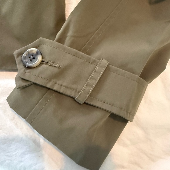 Abercrombie Cropped Double-Breasted Trench Coat - Olive EUC 0015 - Picture 11 of 12